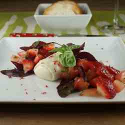 Burrata Tomato and Strawberry Salad