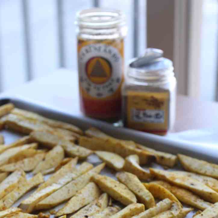 Szechuan Sweet Potato Fries - Mango Sauce