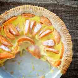 Apricot and custard crostata