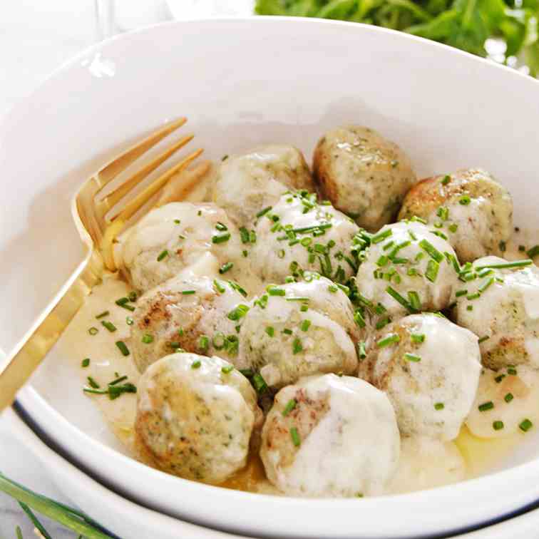 Spinach Gnocchi with Creamy Lemon Sauce