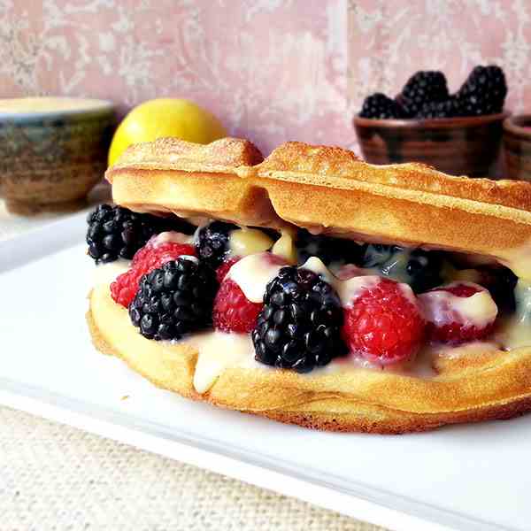 Lemon cream and berries