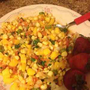 Spicy Mango and corn salsa!