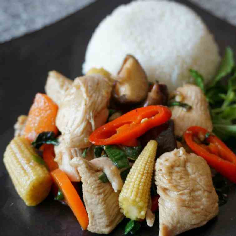 Spicy Thai Basil Chicken