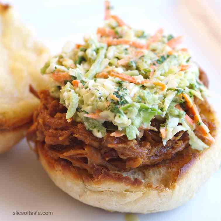 Pulled Pork Slider with Kale Slaw - Swiss