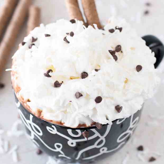 The Ultimate Boozy Coconut Hot Chocolate