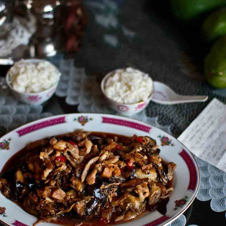 Chinese Braised Eggplant w- Chicken