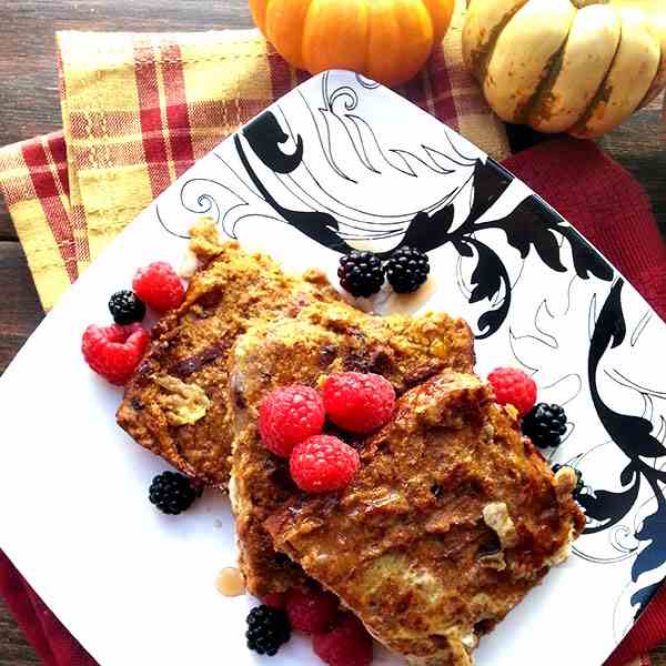 Paleo pumpkin bread french toast