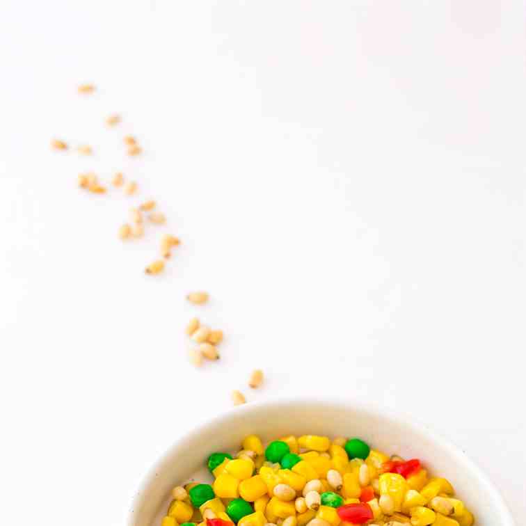 corn and pine nuts