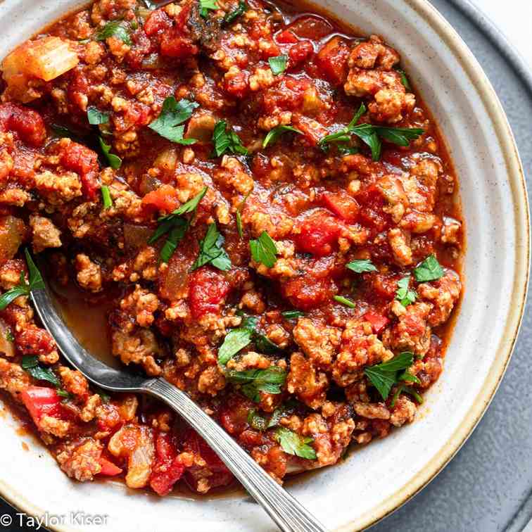 Low Carb Keto Turkey Chili 