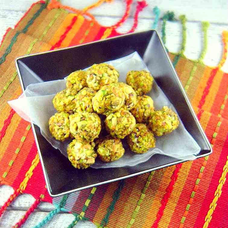 Goat Cheese, Grape and Pistachio Truffles