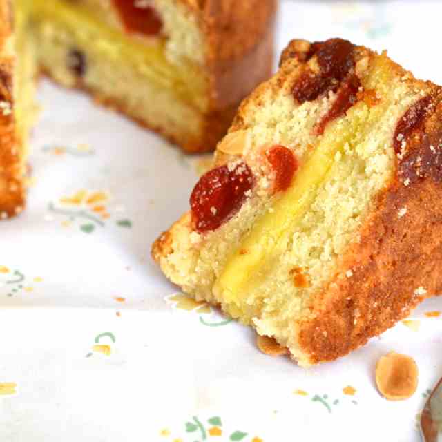 Marzipan and Cherry Cake