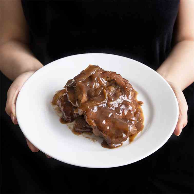 Pressure Cooker Pork Chop in HK Onion Sauc