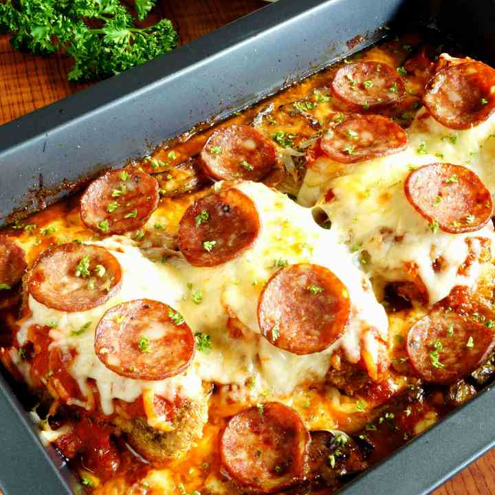 Chicken Parmesan Pizza Casserole