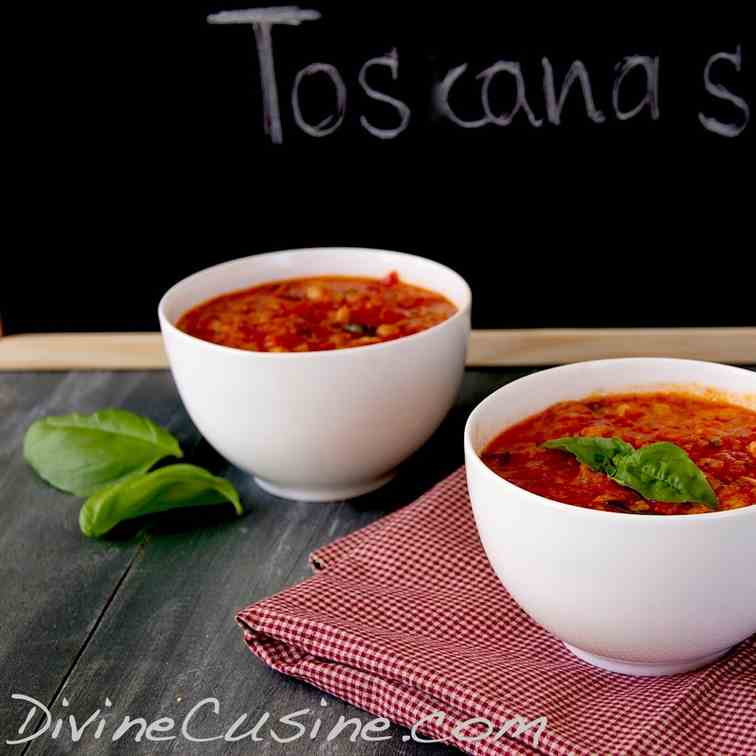 Bread and tomato soup