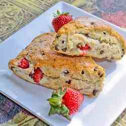 Chocolate and Strawberry Scones