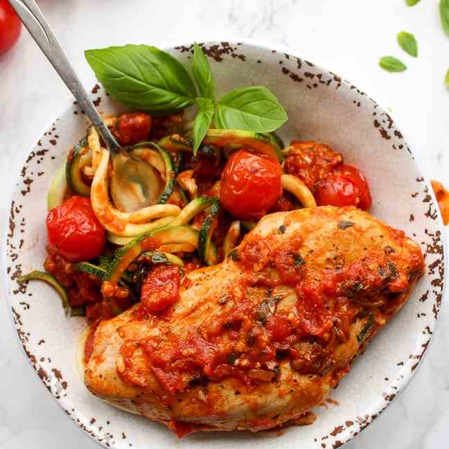 Tomato Basil Garlic Chicken