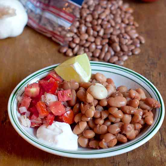 Pinto Beans w/Fresh Tomato Relish
