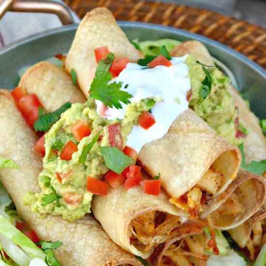 Baked Chicken Taquitos