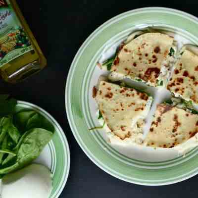 Spinach and goat cheese quesadillas