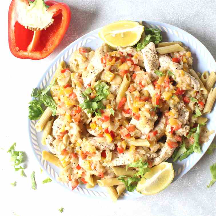 Baked Chicken Pasta With Coconut Sauce