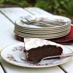 Beet Chocolate Cake & Vanilla Icing