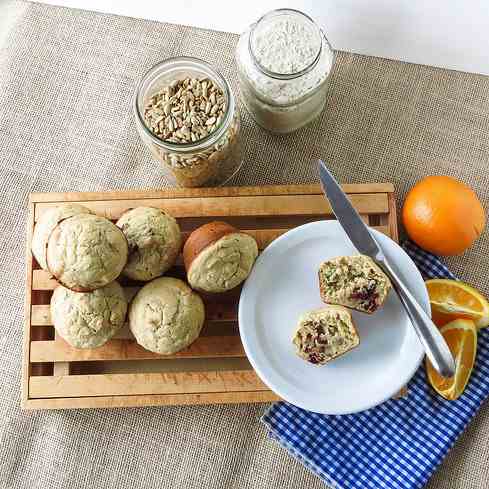 Cranberry Orange Sunflower Muffins