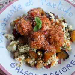Spicy Lamb Meatballs with Couscous