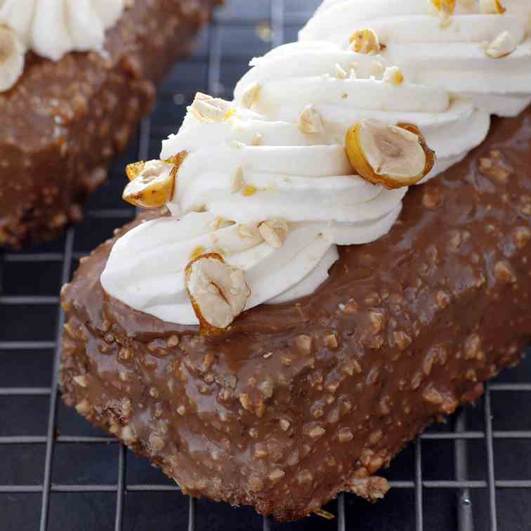 Honey Cake with Ferrero Rocher Frosting