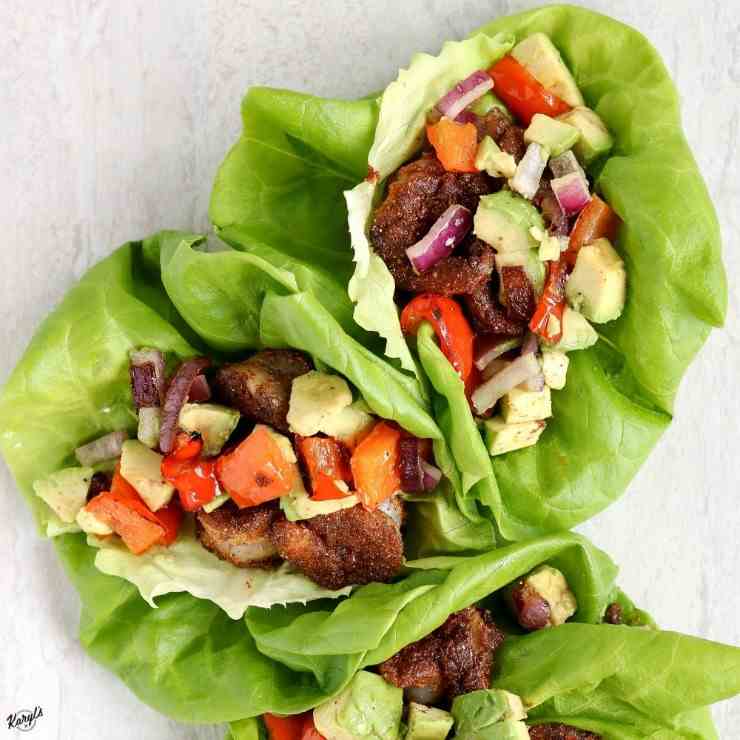 Spicy Shrimp and Avocado Lettuce Cups