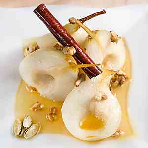 White Wine Poached Pears
