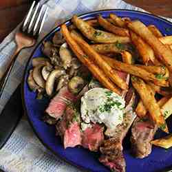 Steak Frites with Roquefort Butter