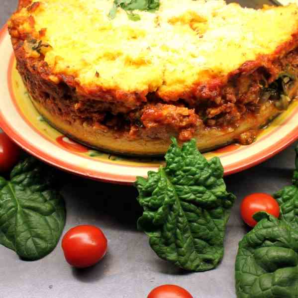 Polenta Cake with Sausage filling