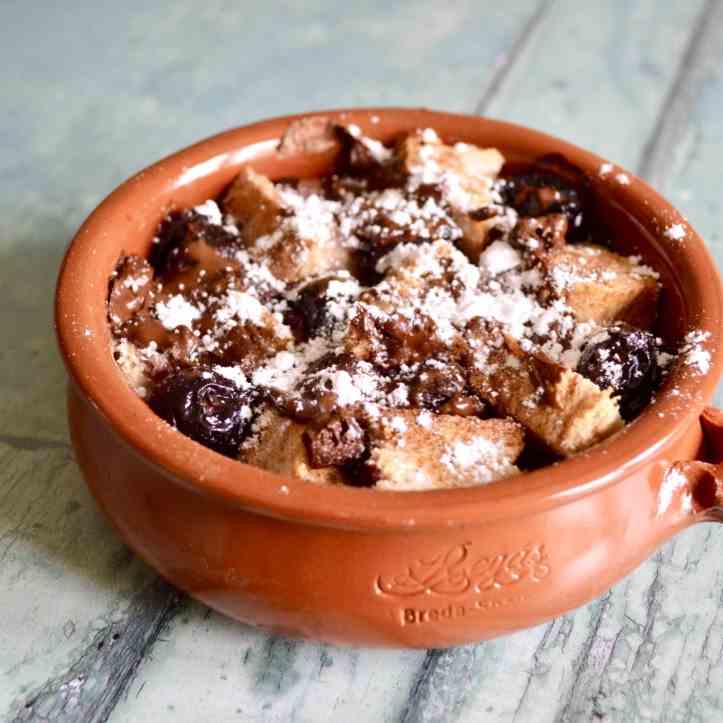 Cherry Choc Chip Bread Pudding