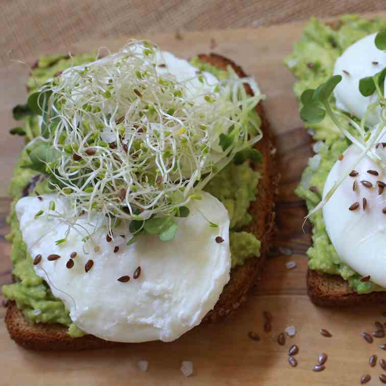 Avocado Toast with Poached Eggs