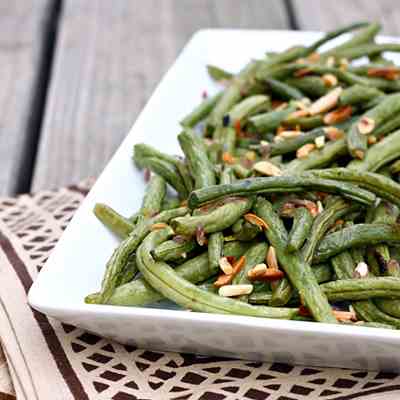 Roasted Garlic and Lemon Green Beans