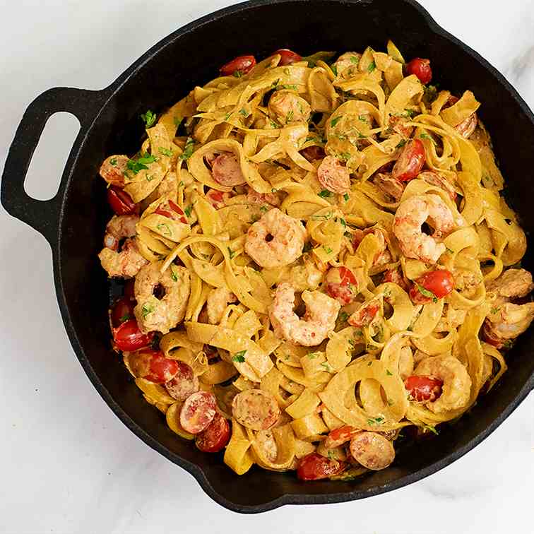 Creamy Cajun Shrimp Pasta