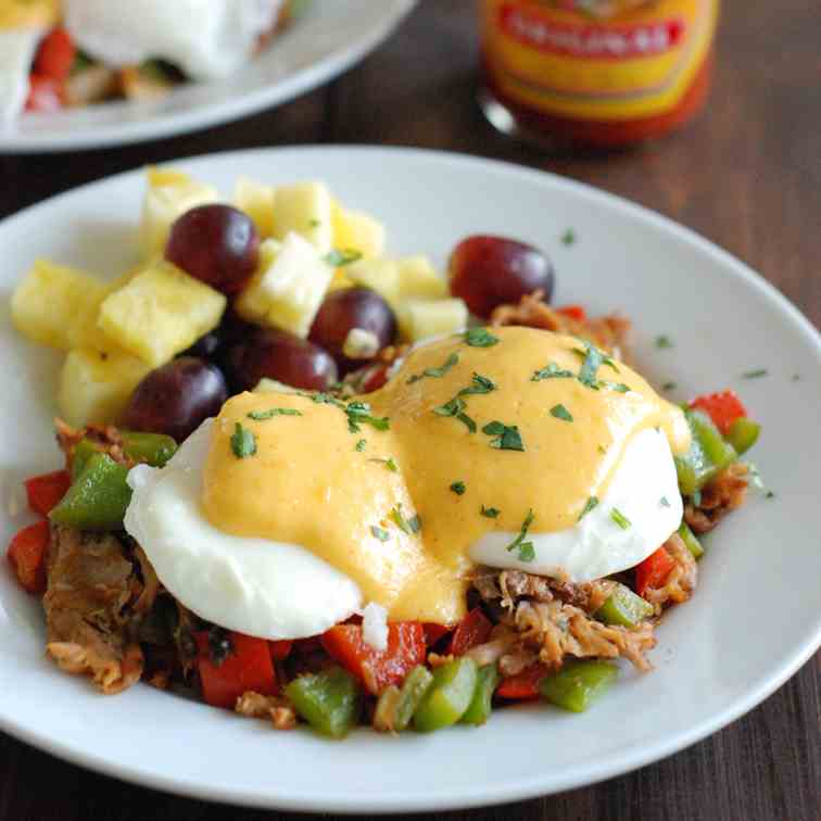 Huevos Rancheros with Cholula Hollandaise