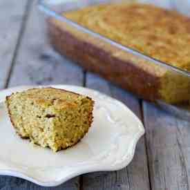 Zucchini-speckled yogurt corn bread