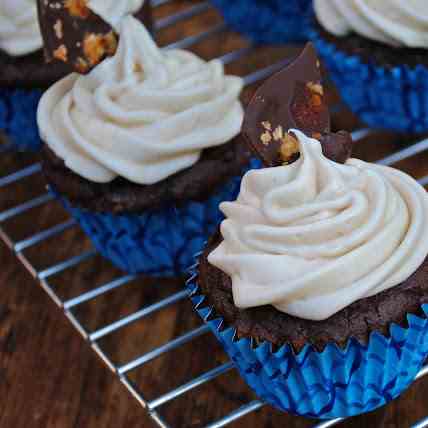 Chocolate Pumpkin Cupcakes 