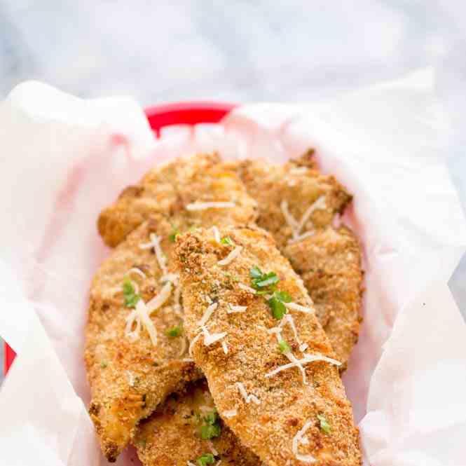 Crispy Baked Parmesan Chicken Tenders