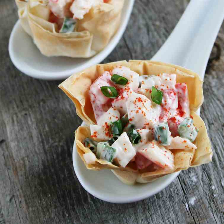 Crab Salad In Phyllo Pastry Cups