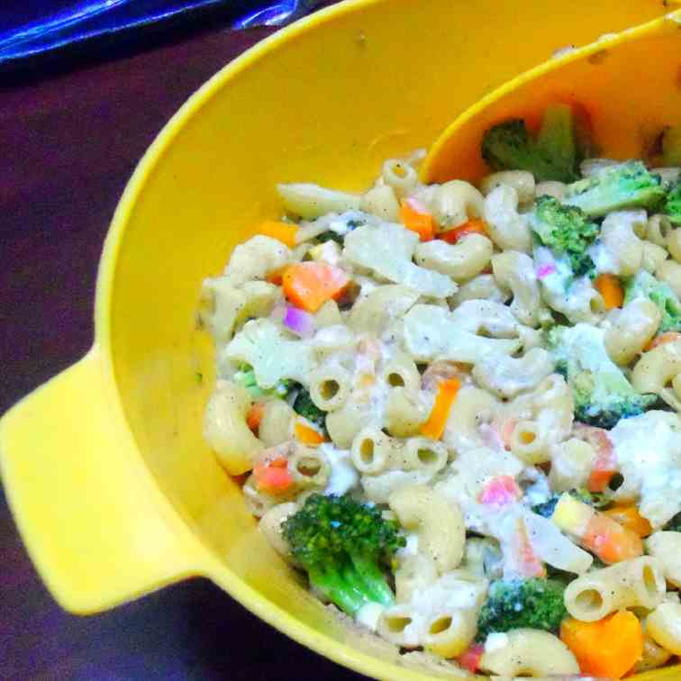 Cheesy Whole wheat Pasta with Burnt Veggie