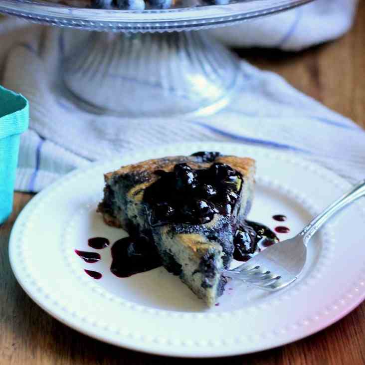 Paleo Banana Blueberry Swirl Cake