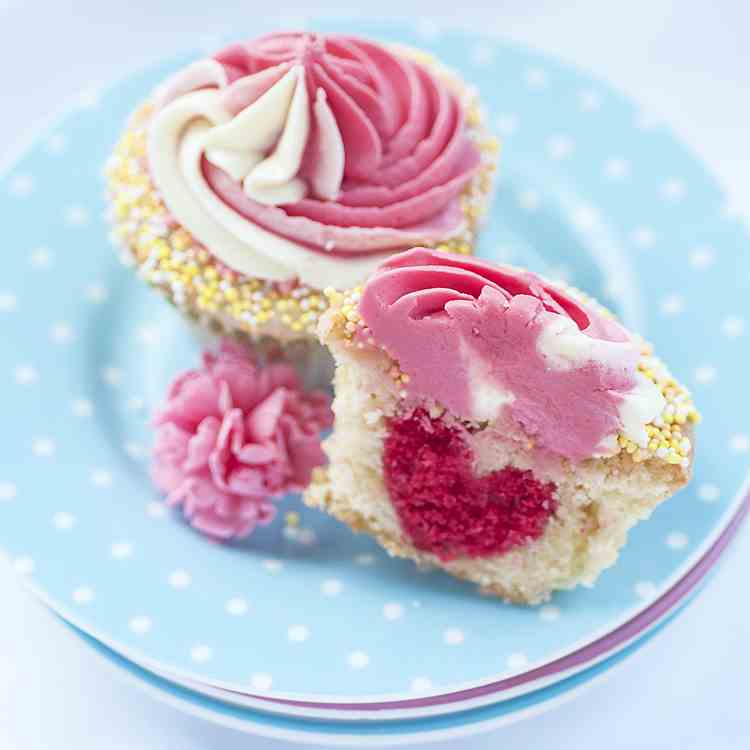 Raspberry Lemon Swirl Cupcakes