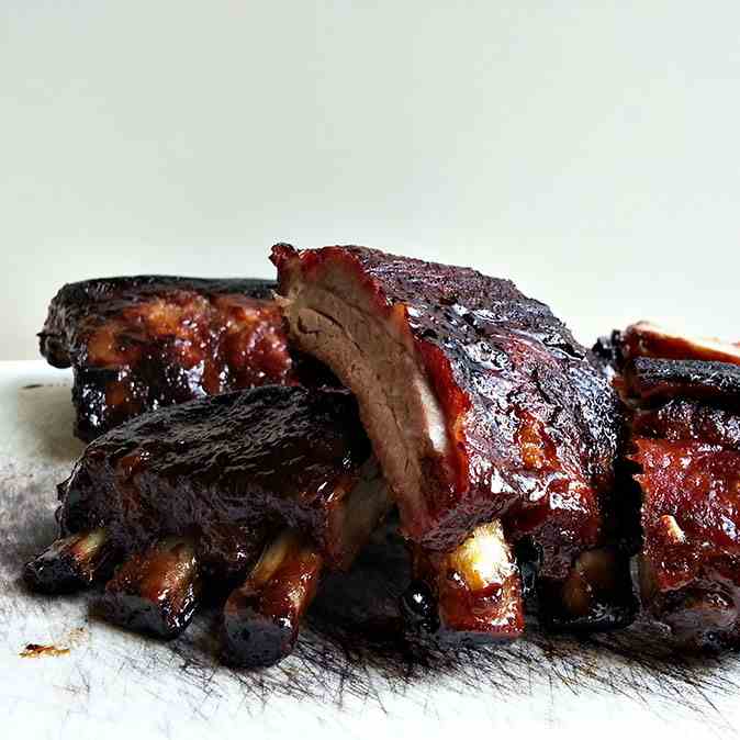 Strawberry glazed ribs