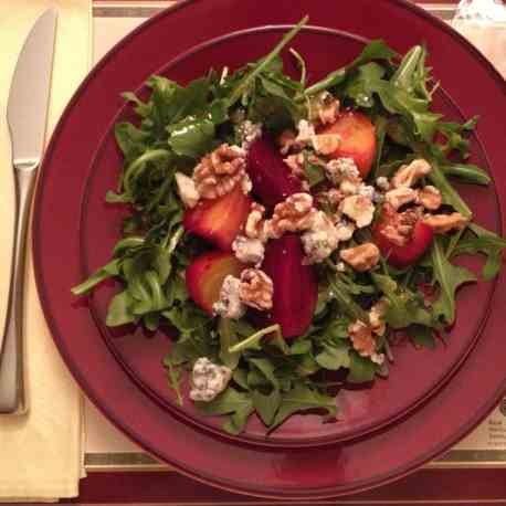 Roasted Beet Salad with Gorgonzola Cheese