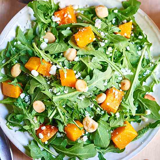 Roasted Squash Arugula Salad