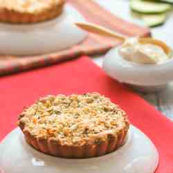 Zucchini and mascarpone tart