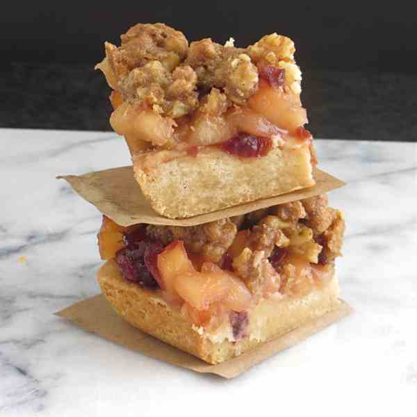 apple cranberry walnut bars