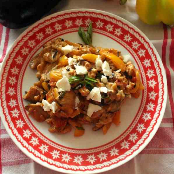 Mediterranean Vegetables with Feta Cheese